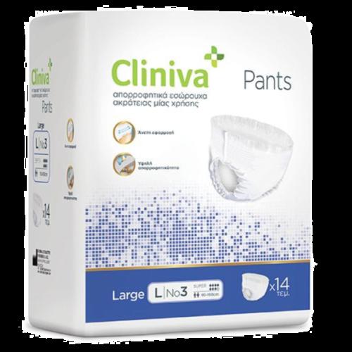 Cliniva Pants Εσώρουχο Ακράτειας No3 Large 90-150cm 14τμχ
