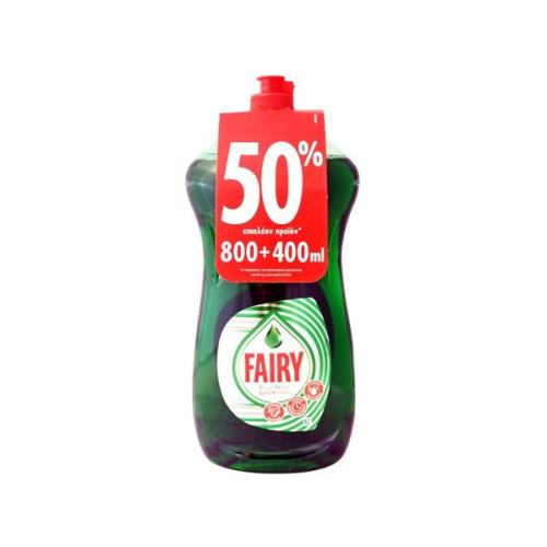 Fairy Platinum Quickwash Υγρό Πιάτων Με Γρήγορη Δράση 1200ml(800+400 ΔΩΡΟ)