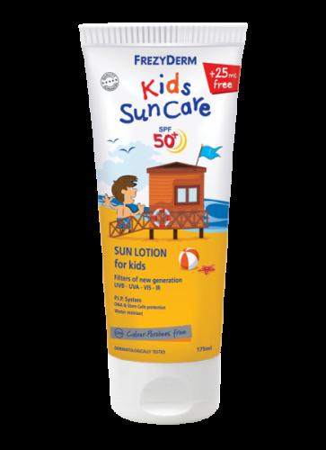 Frezyderm Kids Sun Care Παιδικό Αντηλιακό Γαλάκτωμα Προσώπου Και Σώματος SPF50+, 150ml+25ml ΔΩΡΟ