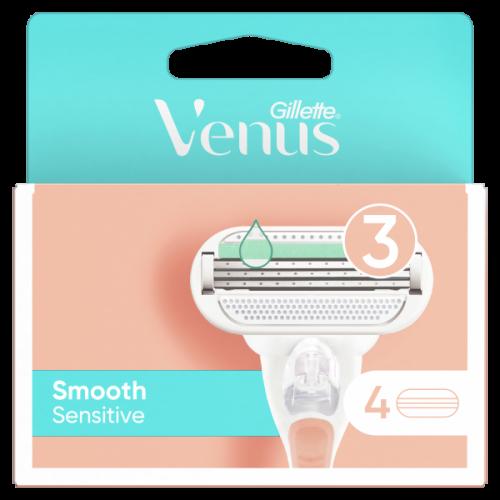 Gillette Venus Smooth Sensitive Ανταλλακτικές Κεφαλές 4τμχ