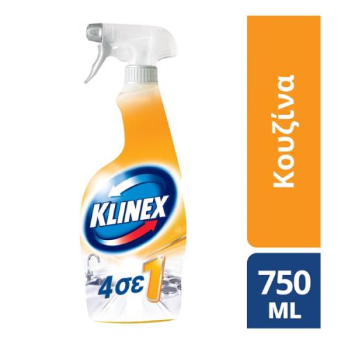 Klinex Καθαριστικό Spray Hygiene Κουζίνας 4-σε-1 750ml