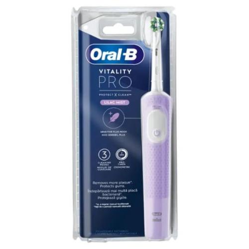 Oral-B Vitality Pro Λιλά Επαναφορτιζόμενη Ηλεκτρική Οδοντόβουρτσα, 1Τμχ