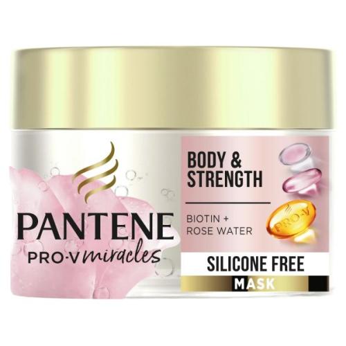 Pantene Pro-V Miracles Μάσκα Μαλλιών Miracles Biotin & Rose Water Χωρίς Σιλικόνη 160ml