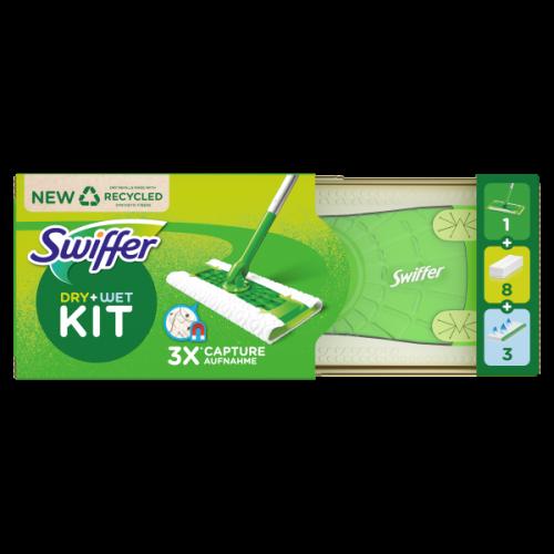 Swiffer Sweeper Starter Κιτ Με 1 Σκούπα, 8 Στεγνά Πανάκια & 3 Υγρά Πανάκια
