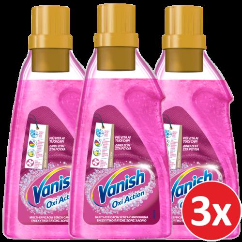 Vanish Ενισχυτικό Πλύσης Χωρίς Χλώριο Υγρό Pink Gel 3*750ml