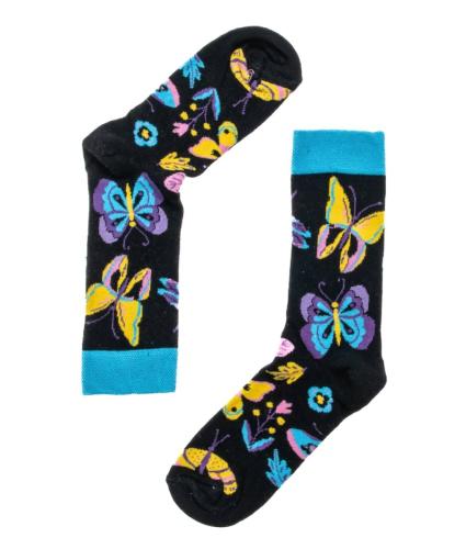 Γυναικεία κάλτσα με σχέδιο πεταλούδες