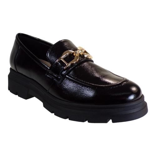 Fardoulis Shoes Γυναικεία Παπούτσια LOAFERS Μοκασίνι 126-51 Μαύρο Δέρμα
