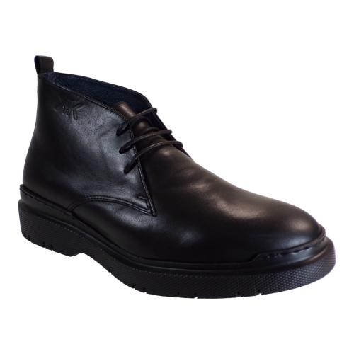 kricket Ανδρικά Παπούτσια Μποτάκια 23Χ-8004-4 Μαύρο Δέρμα