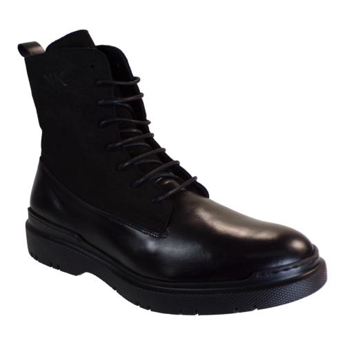 kricket Ανδρικά Παπούτσια Μποτάκια 23Χ-8005-1 Μαύρο Δέρμα