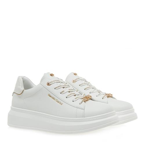 Renato Garini Γυναικεία Παπούτσια Sneakers 166-19R Λευκό Πλατίνα Λευκό Κροκό S119R166249B