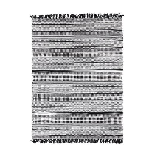 Χαλί Διαδρόμου All Season Royal Carpet Urban Cotton Kilim 70x140 - Samaira Black/White (70x140)