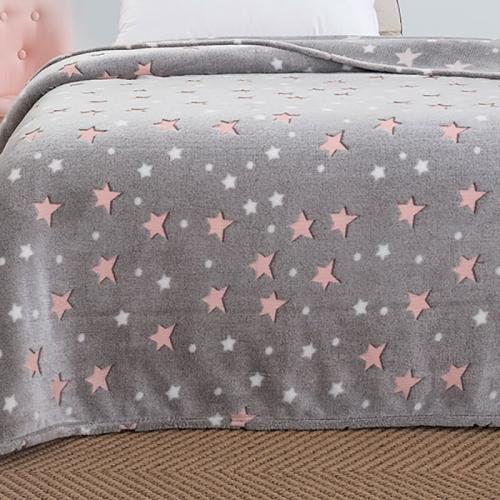 Κουβέρτα Fleece Κούνιας 110X140 Sunshine Stars Pink (110x140)