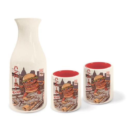 Σετ Ποτήρια Ilustrata Burgerzilla Sake Set Of 3 Κεραμικά 550ml GP85665
