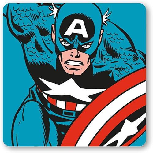 Σουβέρ Captain America Single Coaster Ξύλινο CST1MV01