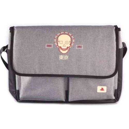 Τσάντα Playstation Biker Office Bag With Puff Print Grey 39x29 MB470815SNY