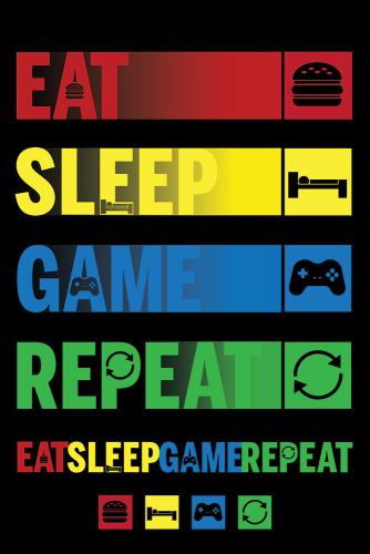 Αφίσα Eat Sleep Game Repeat Maxi Poster 61x91.5 PP34882