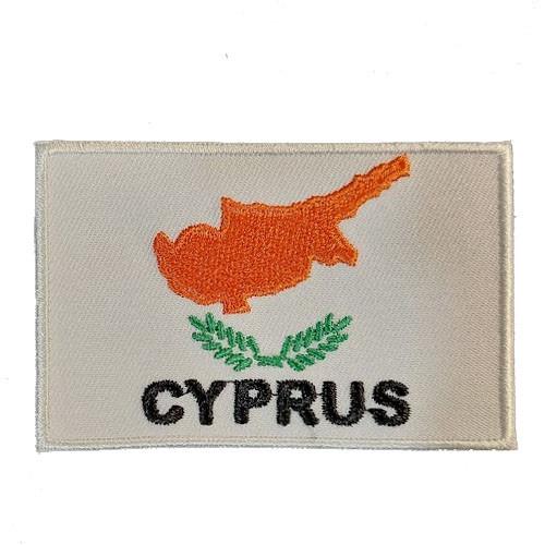 Ραφτό Cyprus Flag Woven Iron On Embroidered Patch CPS568WIP