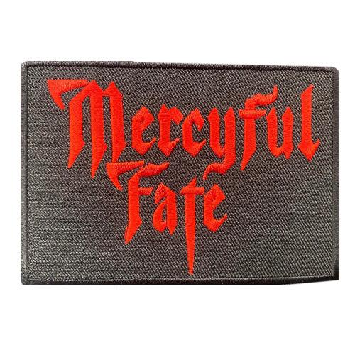 Ραφτό Mercyful Fate Red Logo Woven Iron On Embroidered Patch 6x10 MF03WP