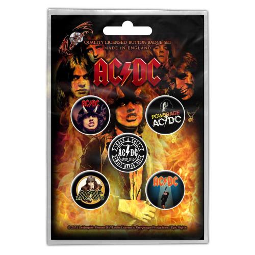 Σετ Κονκάρδες AC/DC Highway To Hell Button Badge Pack 5 τεμ. BB003