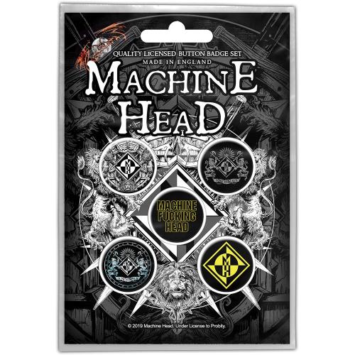 Σετ Κονκάρδες Machine Head Crest Button Badge Pack 5 τεμ. BB065
