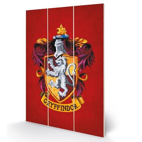 Ξύλινο Κάδρο Harry Potter Gryffindor Crest Wood Print 20x29.5 MW12843P