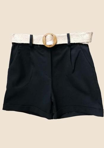black summer shorts