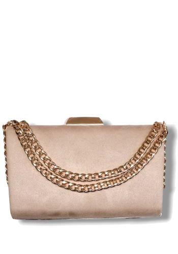 vintage luxe double chain clutch