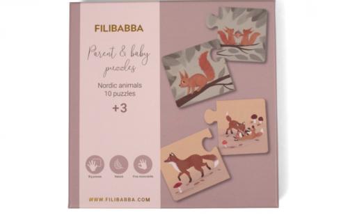 Filibabba Puzzle Parent & Baby – Nordic Animals