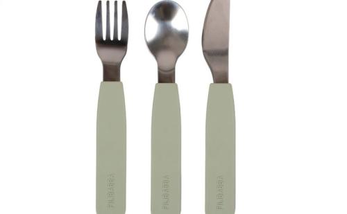 Filibabba Silicone Cutlery Set – Green