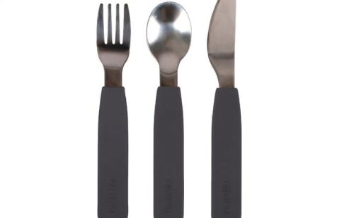 Silicone Cutlery Set – Stone Grey