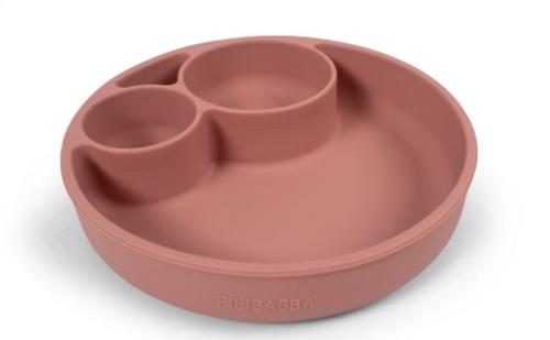 Silicone Divited Plate – Rose