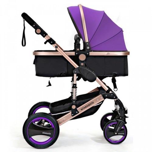 Καροτσάκι Μωρού 2 Σε 1 Fiko 110x70x95cm Purple Wisesonle