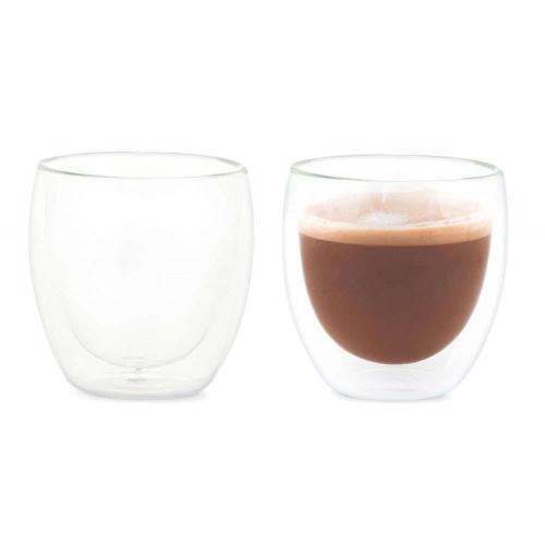 Ποτήρια Latte Διπλού Τοιχώματος (Σετ 2Τμχ) LBTAH-MS20102 Φ9x9cm 250ml Clear Andrea House