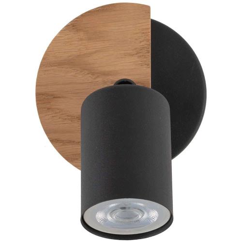 Φωτιστικό Οροφής - Σποτ Cover Wood 4673 1xGU10 10W 11x15cm Black TK Lighting