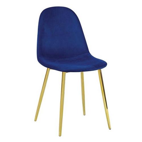 Καρέκλα Celina Velure Blue ΕΜ907,5GV 45x54x85cm Σετ 4τμχ