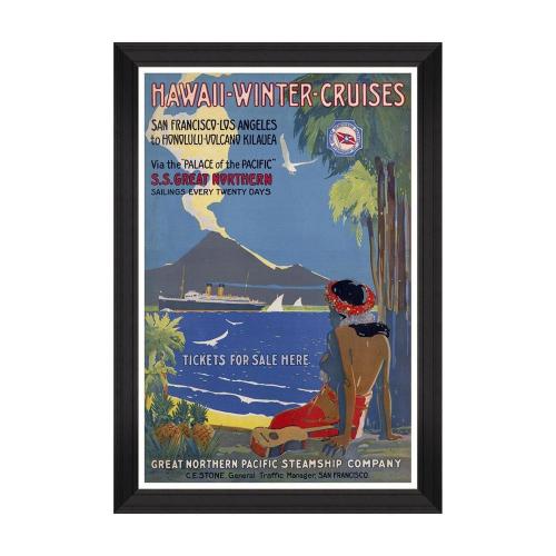 Κάδρο Caribbean Travels - Hawaii Winter Cruises FA13196 60X90 MindTheGap