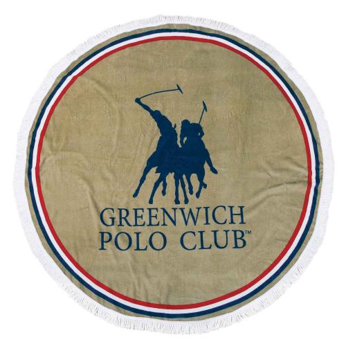 Πετσέτα Θαλάσσης Στρόγγυλη 2825 Beige Greenwich Polo Club