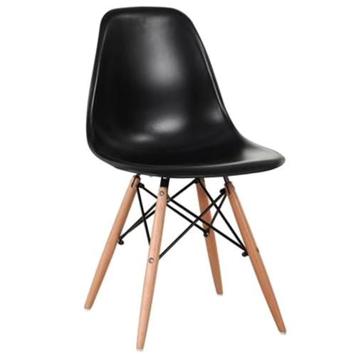 Καρέκλα Art Wood ΕΜ123,2W Black 46x52x82cm Σετ 4τμχ