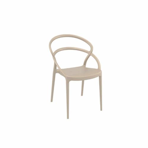 Καρέκλα Pia Dove Grey 20-0136 54Χ56Χ82 cm Siesta Σετ 4τμχ