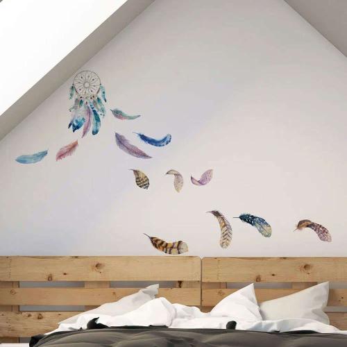 Αυτοκόλλητα Τοίχου Βινυλίου Watercolour Dreamcatcher 54111 72x58cm Multi Ango