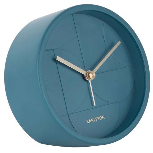 Ρολόι Επιτραπέζιο - Ξυπνητήρι Echelon KA5949DB Φ11x4,7x11,2cm Dark Blue Karlsson