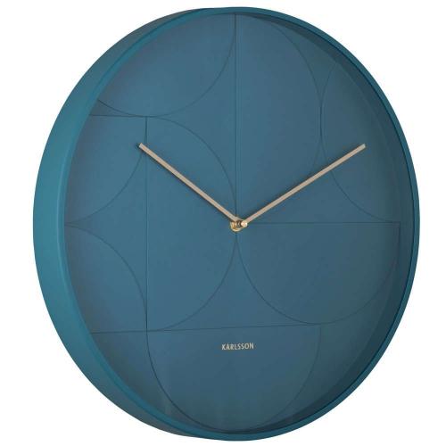 Ρολόι Τοίχου Echelon KA5948DB Φ40x4,5cm Dark Blue Karlsson