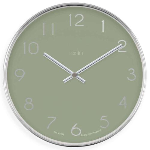 Ρολόι Τοίχου Elma ACCTIM22835 Φ25x4,2cm Chrome-Olive Acctim