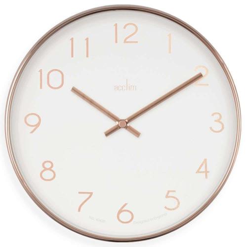 Ρολόι Τοίχου Elma ACCTIM22838 Φ25x4,2cm Copper-White Acctim