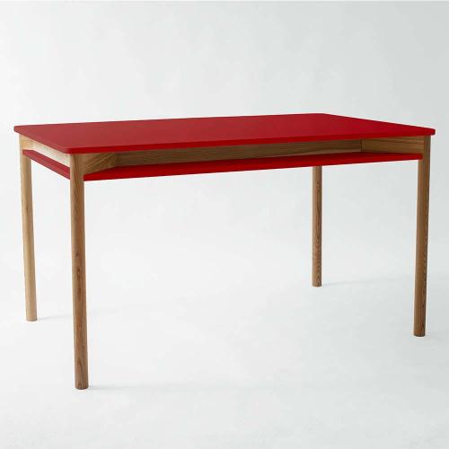 Τραπέζι Επεκτεινόμενο Με Ραφάκι Zeen ZEENEXTBE12 140x90x75/200x90x75cm Red