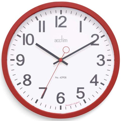 Ρολόι Τοίχου Kempston ACCTIM27814 36x5m Red-White Acctim