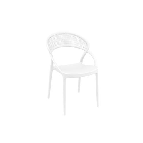 Καρέκλα Sunset White 20-0194 54Χ56Χ82 cm Siesta Σετ 4τμχ