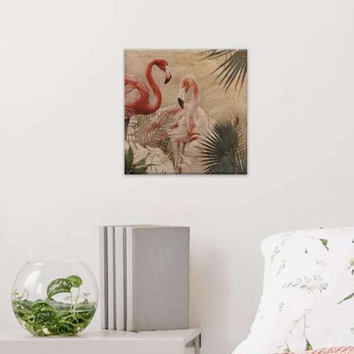 Πίνακας Tropical Flamingos M 21353 29x29x0,6cm Multi Ango