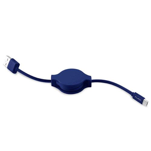 Καλώδιο Φόρτισης και Μεταφοράς Δεδομένων Micro USB CMICRORTICONDKBLUE Dark Blue Puro
