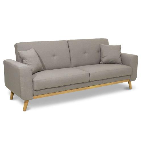 Καναπές-Κρεβάτι Carmelo Με Μπεζ Ύφασμα 214X80X86Cm 035-000012